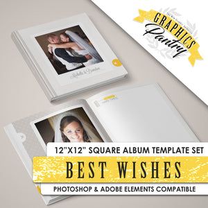 Best Wishes Black & White - 12x24 - Album Spreads