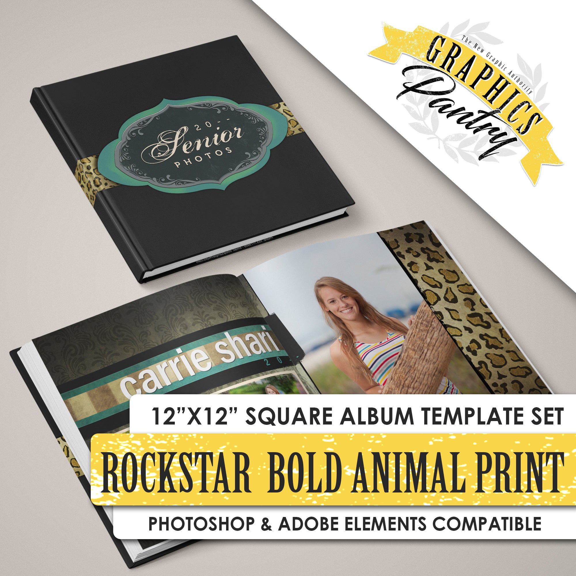 Rockstar - Bold Animal Print - 12x24 - Album Spreads